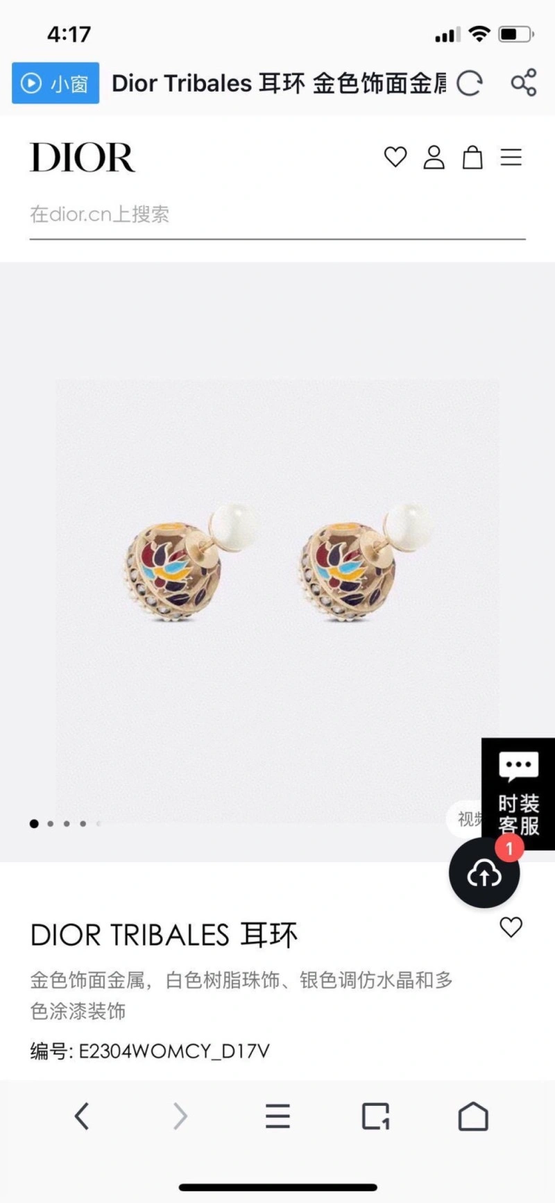 EasyCare Christian Dior Earrings 232624
