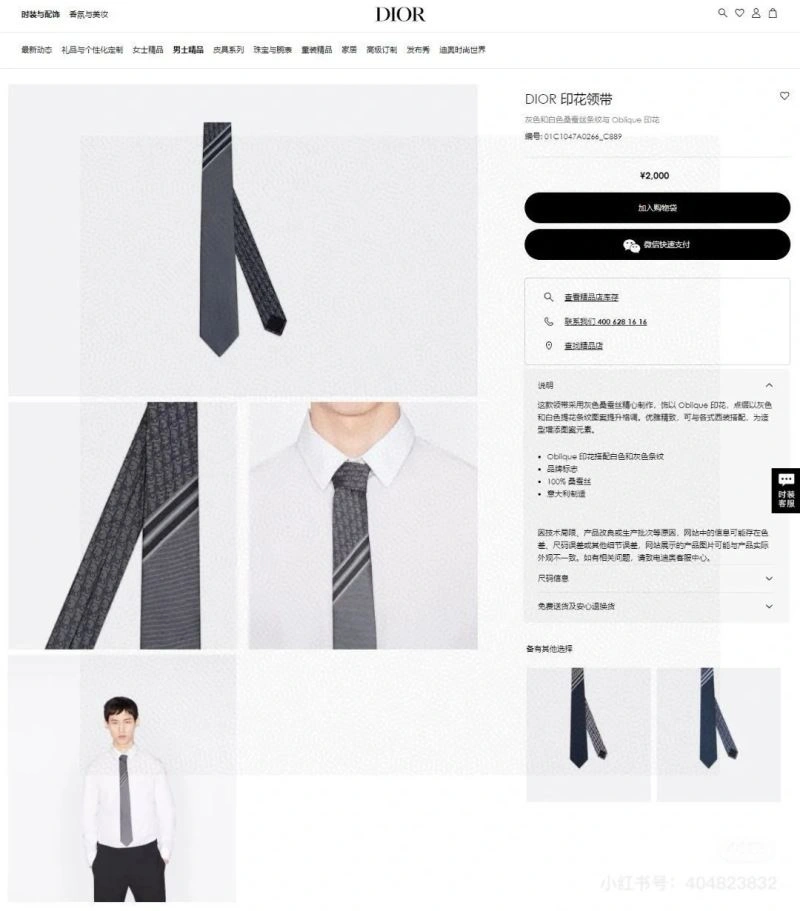 Christian Dior Neckties Timeless 268959