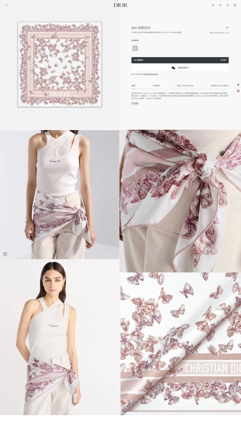 ZeroBulk Christian Dior Scarf 271831