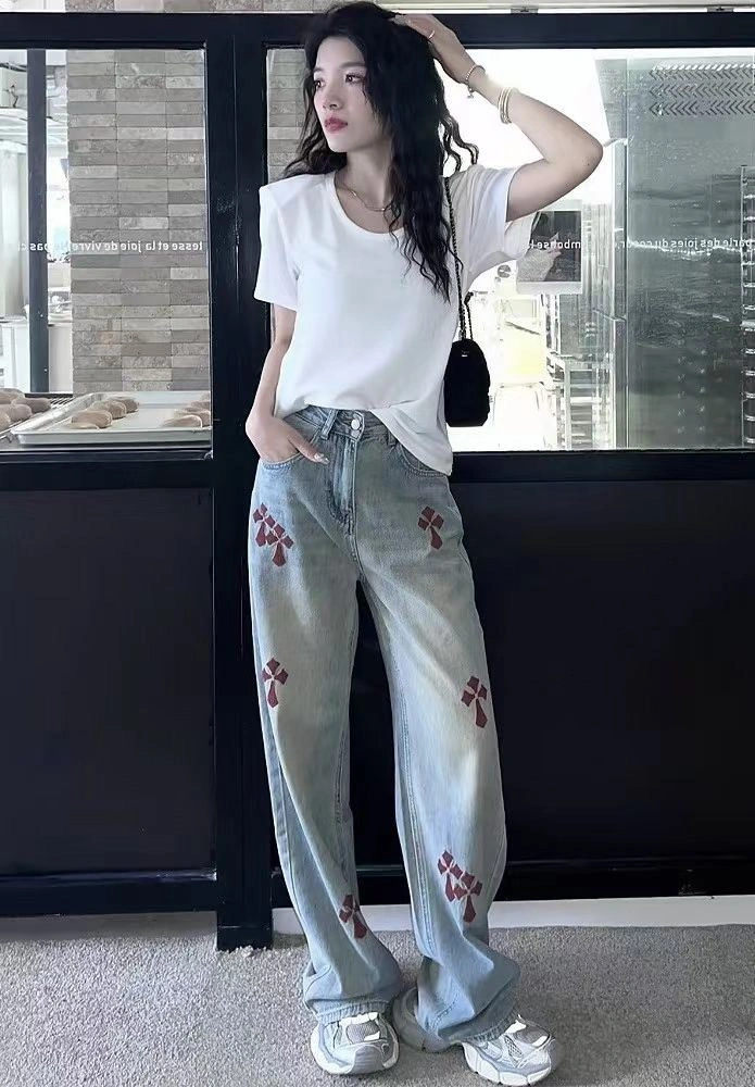 WrinkleFree Chrome Hearts Jeans 119051