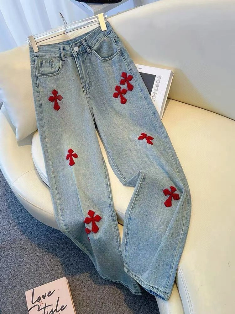 WrinkleFree Chrome Hearts Jeans 119051