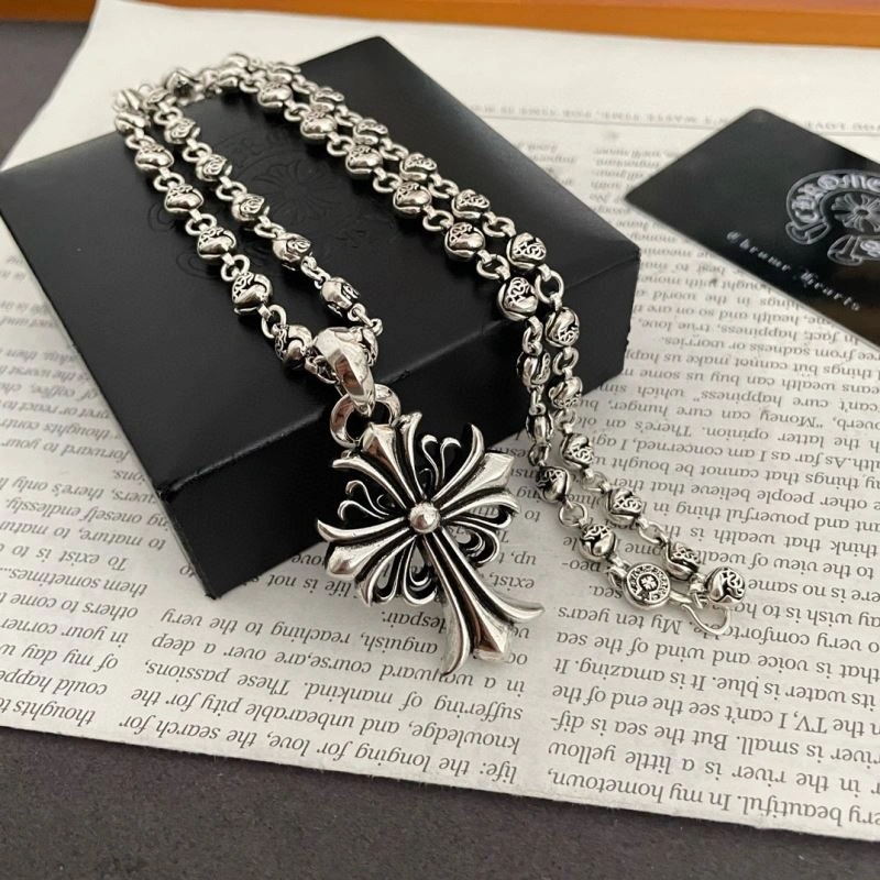 Cozy Chrome Hearts Necklaces 241882