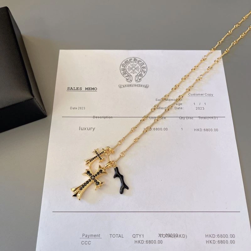 Refined Chrome Hearts Necklaces 240708