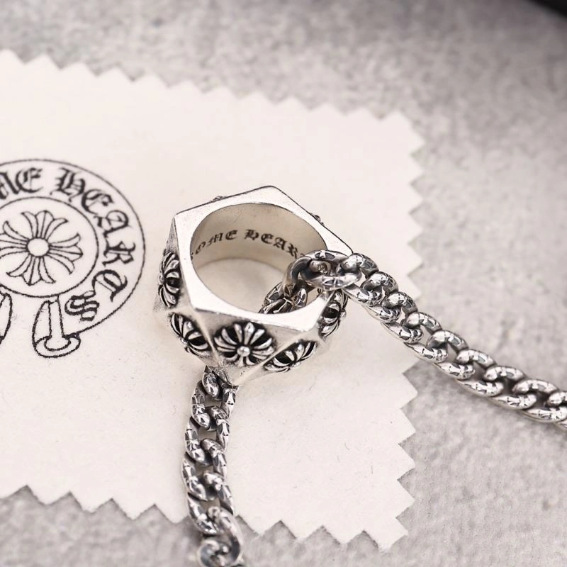 Cozy Chrome Hearts Rings 242335