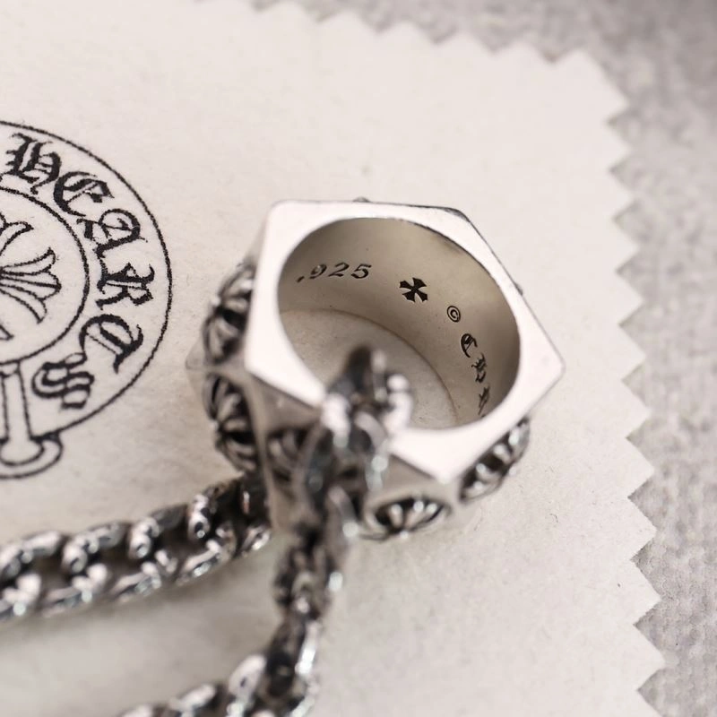 Cozy Chrome Hearts Rings 242335