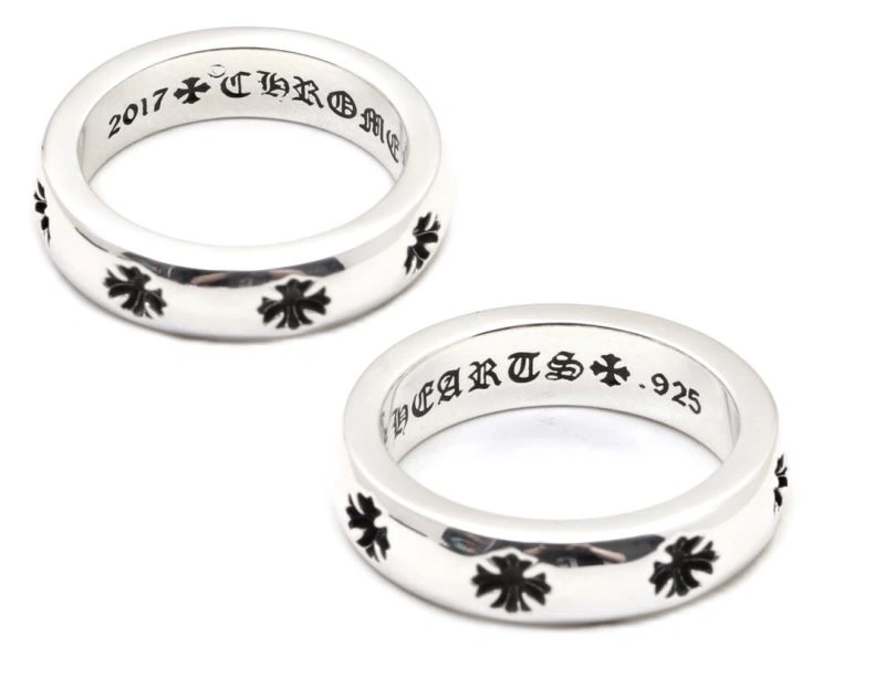 Sleek Chrome Hearts Rings 241561