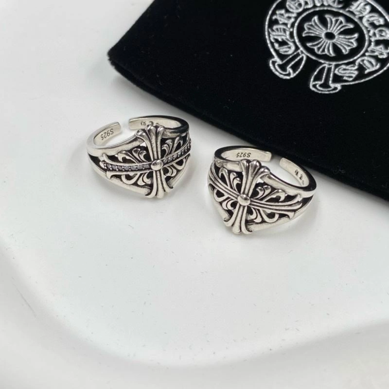 Sleek Chrome Hearts Rings 240948