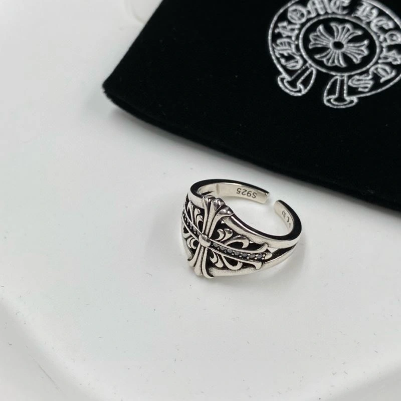 Sleek Chrome Hearts Rings 240948