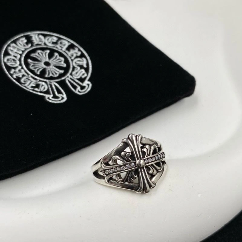 Sleek Chrome Hearts Rings 240948