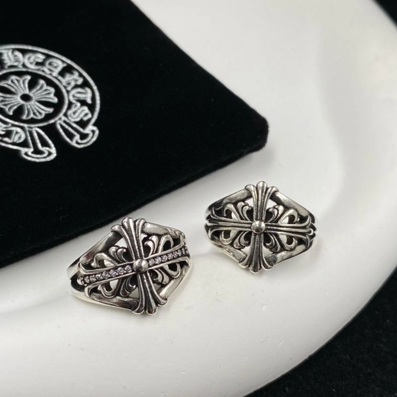 Sleek Chrome Hearts Rings 240948