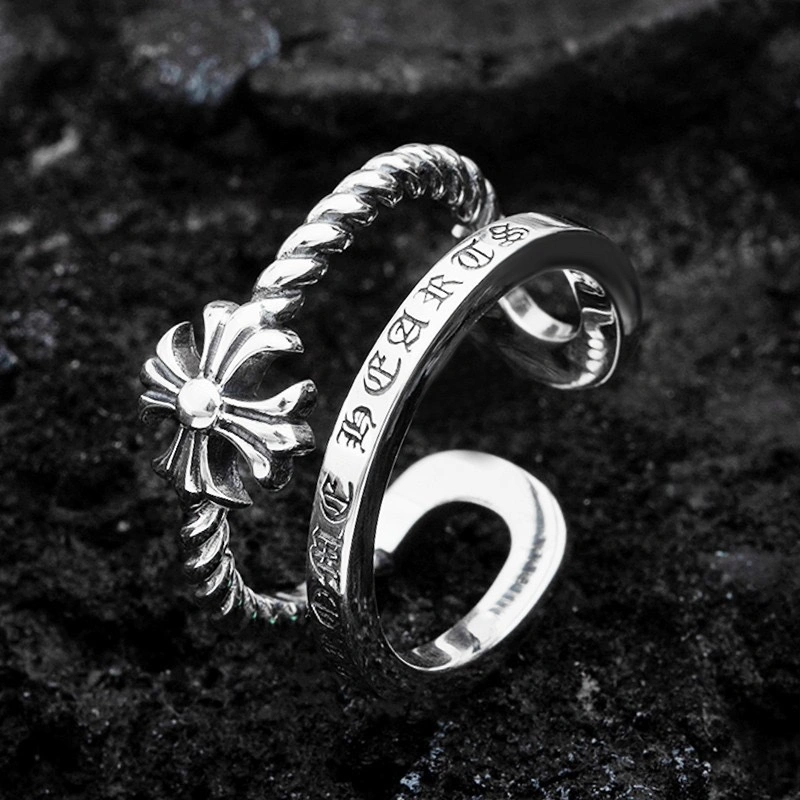 Sleek Chrome Hearts Rings 240940