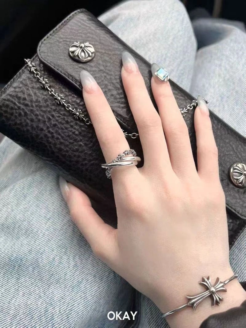 Stretchable Chrome Hearts Rings 240409