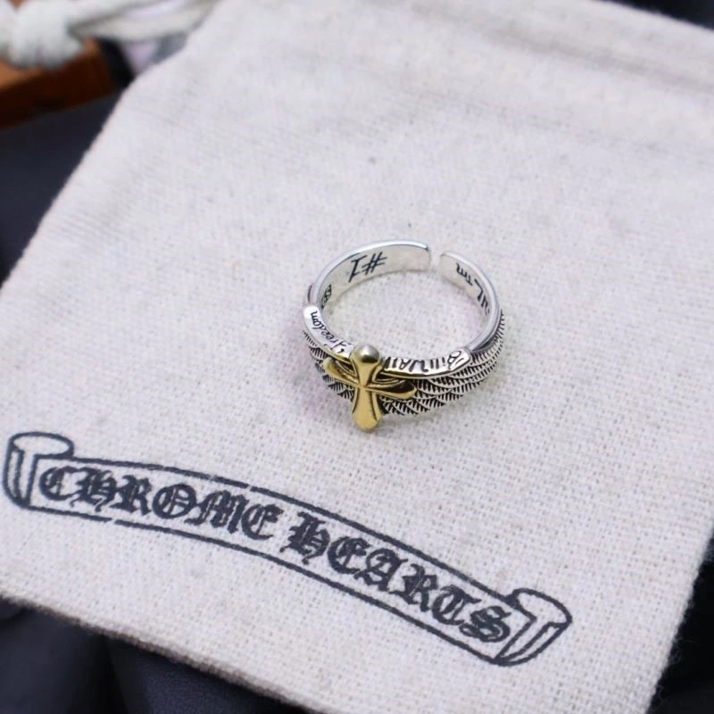 Cozy Chrome Hearts Rings 239155