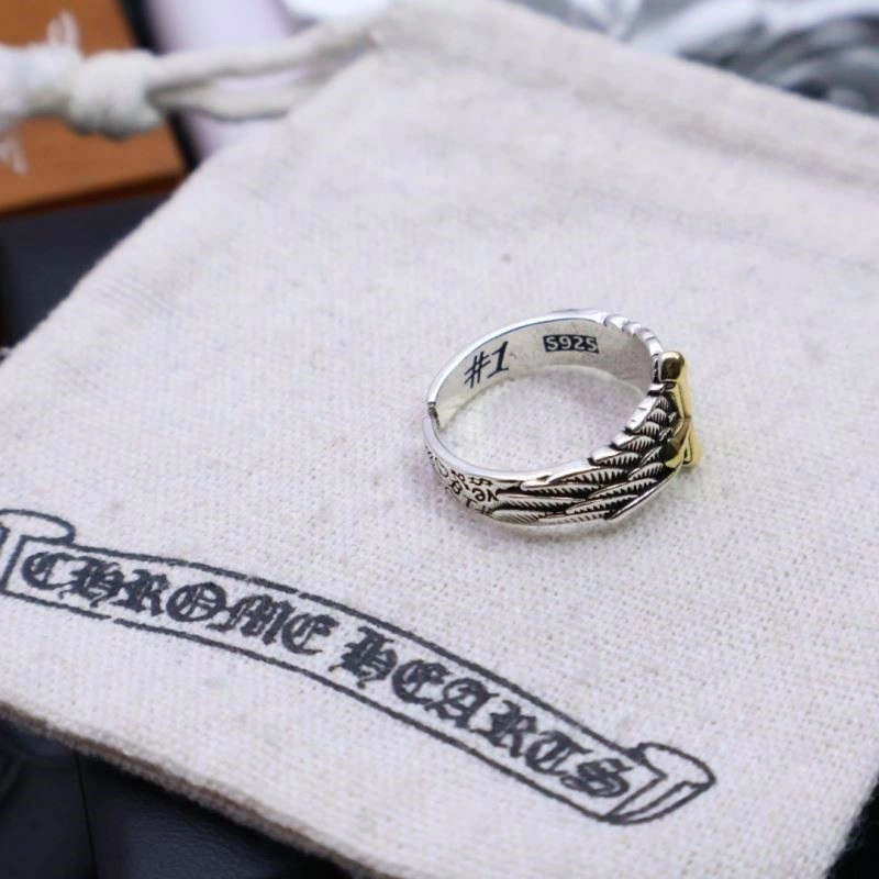 Cozy Chrome Hearts Rings 239155