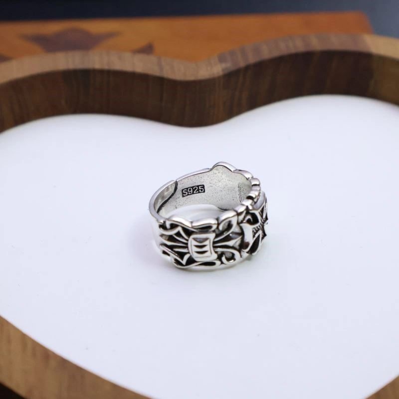 SmoothTexture Chrome Hearts Rings 237485