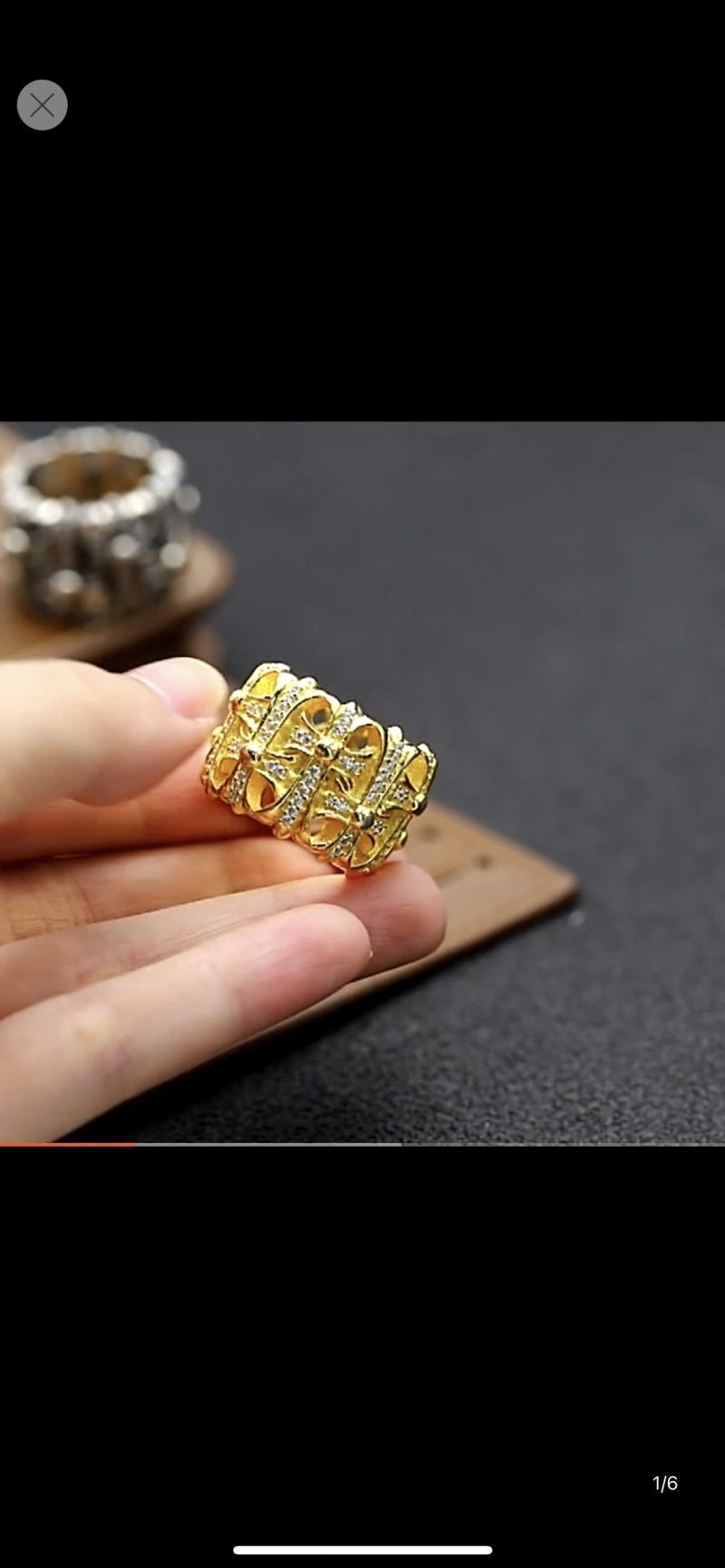 Stretchable Chrome Hearts Rings 236434