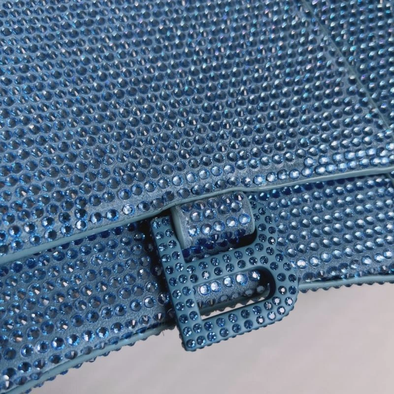 ModernLook Diamante Hourglass Bag in Water Blue with B-Shaped Buckle 70054