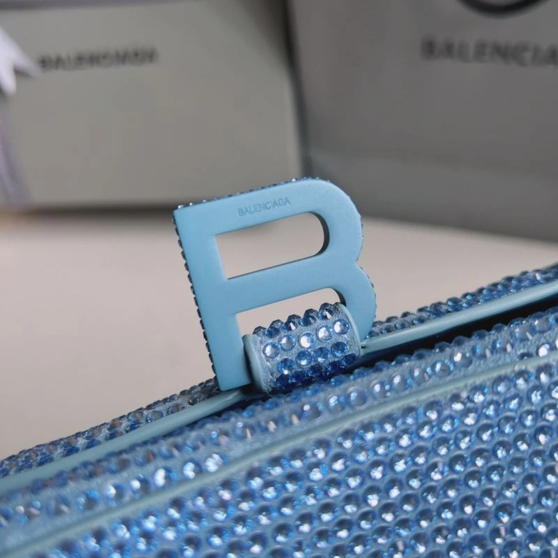 ModernLook Diamante Hourglass Bag in Water Blue with B-Shaped Buckle 70054