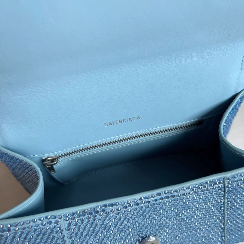 ModernLook Diamante Hourglass Bag in Water Blue with B-Shaped Buckle 70054