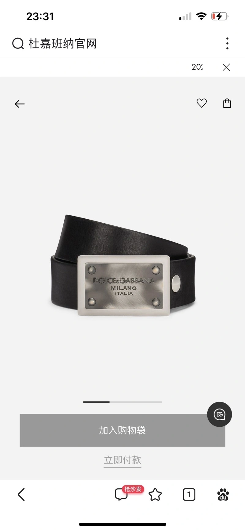 FlexibleFit Dolce Gabbana Belts 285410