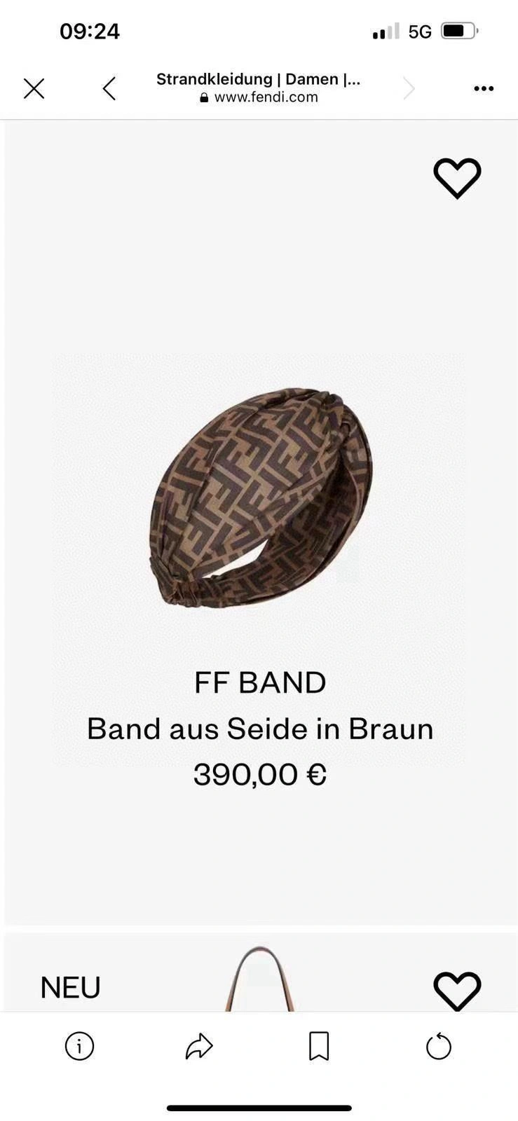 Premium Fendi Hair Hoop 264228