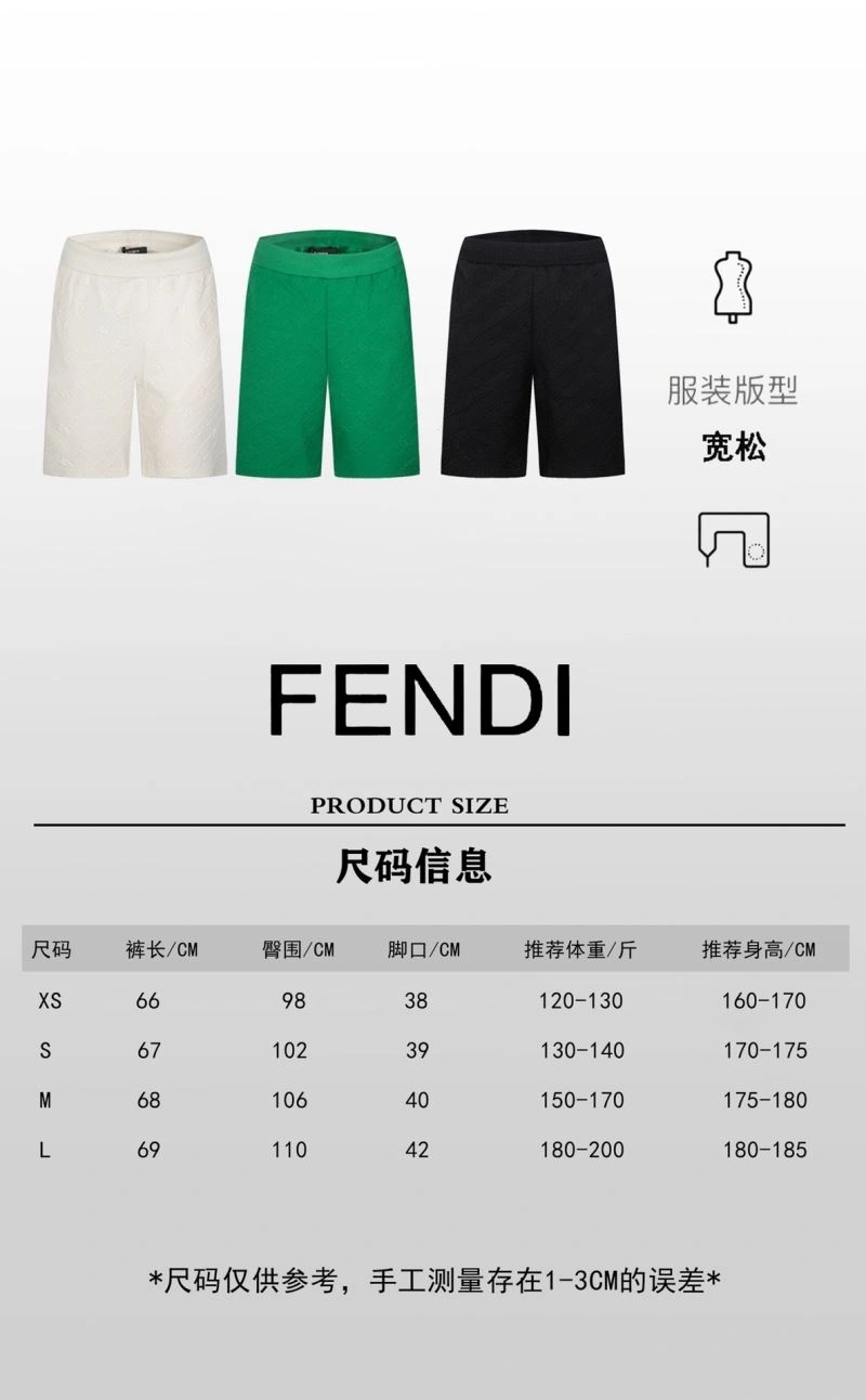 Packable Fendi Short Pants 123096