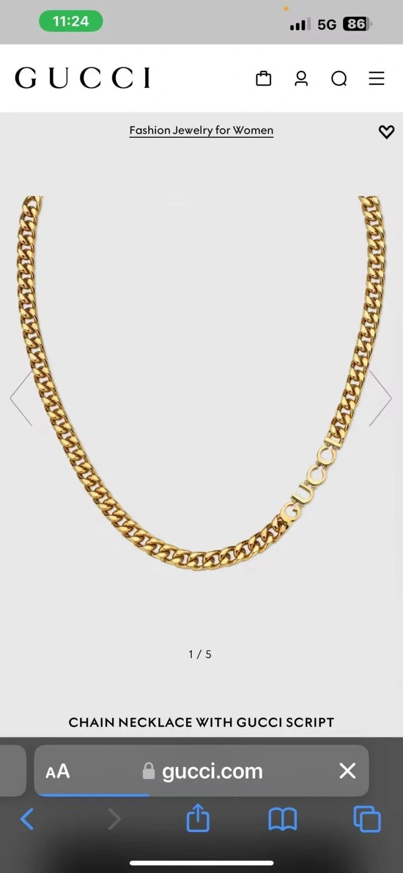 SmartChoice Gucci Necklaces 245103