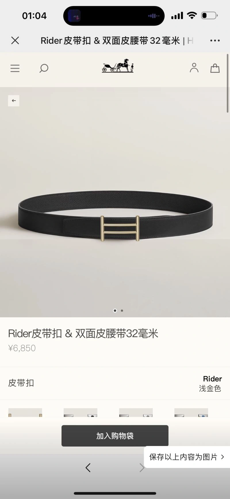 WaterResistant Hermes Belts 296560
