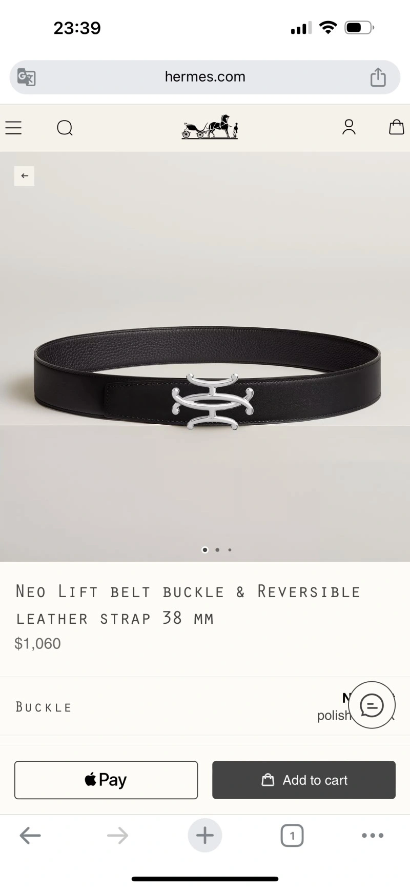 Hermes Belts ZeroBulk 293995