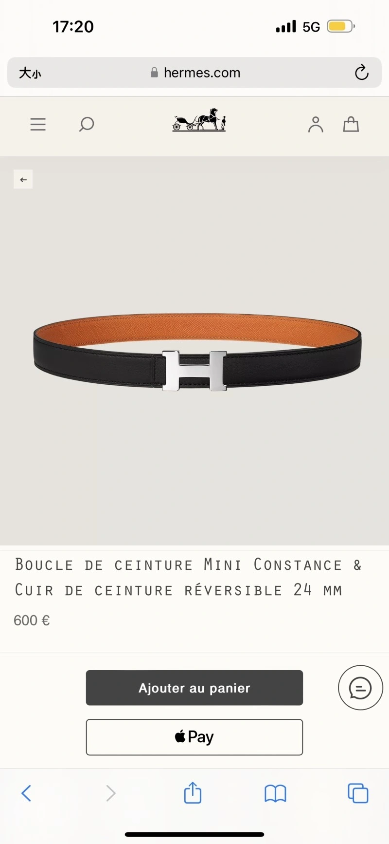 Hermes Belts Casual 293958