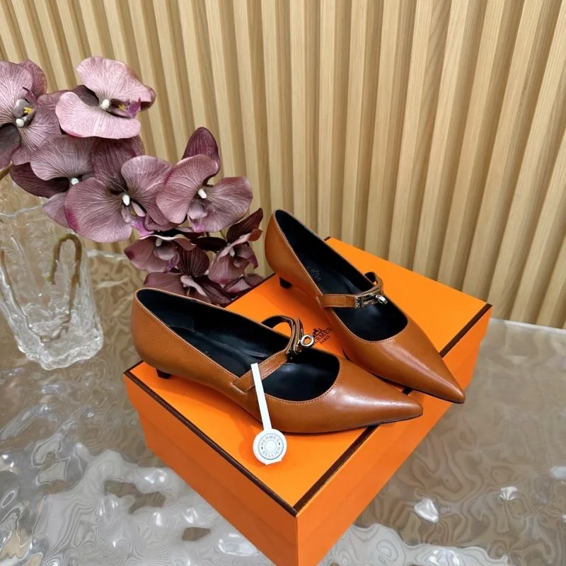 Hermes Heeled Shoes Breathable 27335