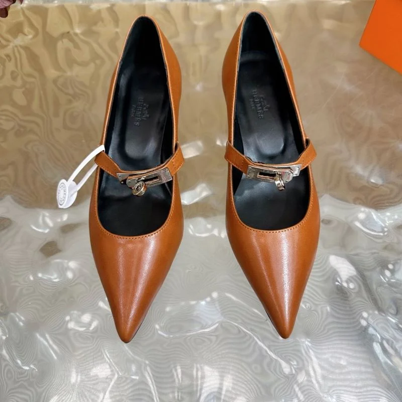 Hermes Heeled Shoes Breathable 27335
