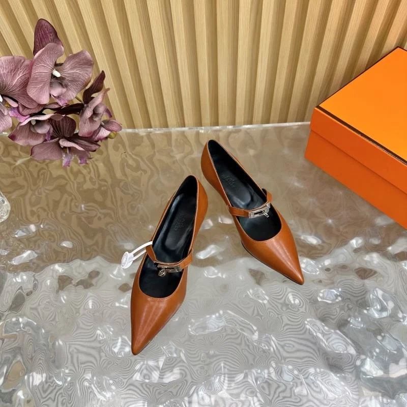 Hermes Heeled Shoes Breathable 27335