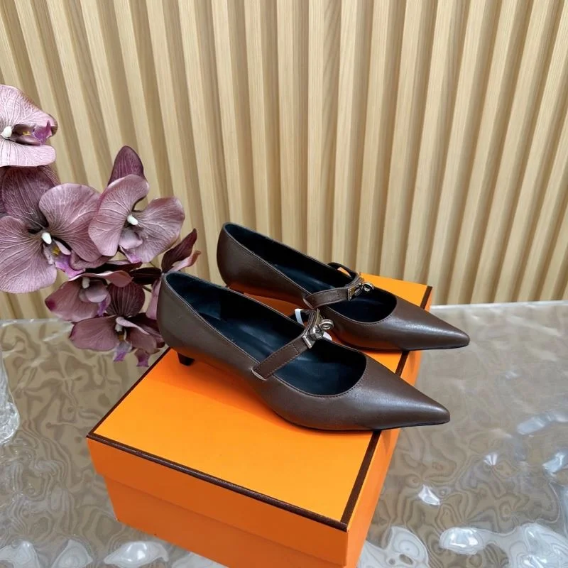 Bright Hermes Heeled Shoes 27344