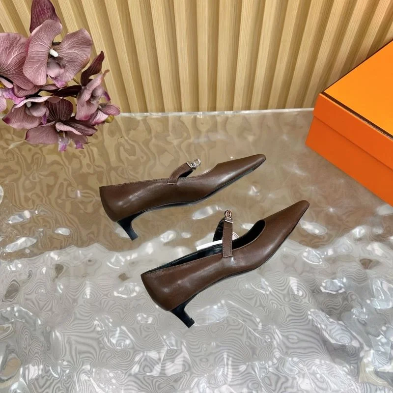 Bright Hermes Heeled Shoes 27344