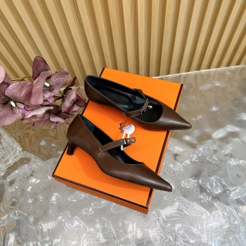 Bright Hermes Heeled Shoes 27344