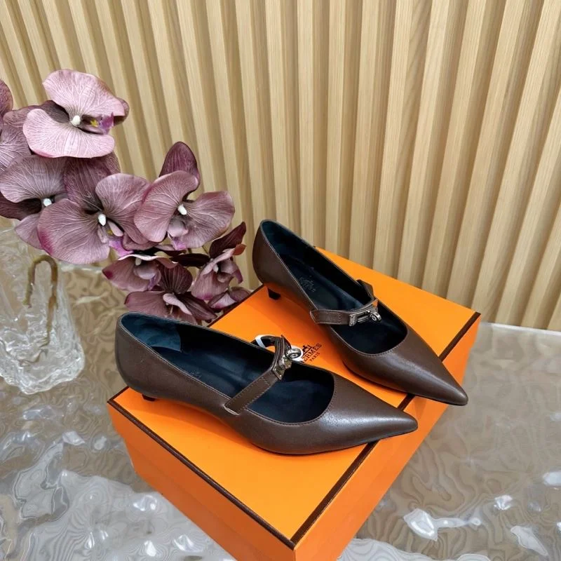 Bright Hermes Heeled Shoes 27344