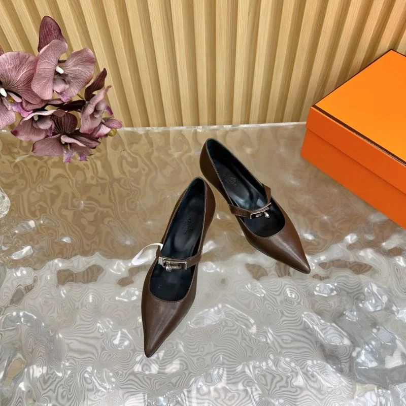 Bright Hermes Heeled Shoes 27344