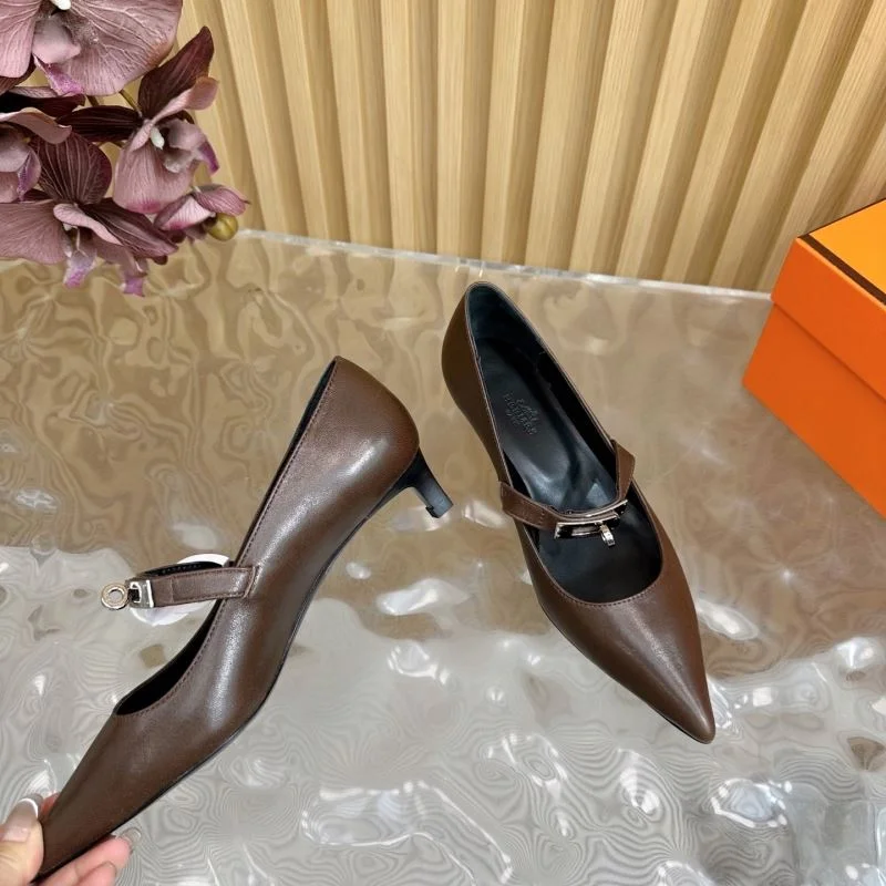 Bright Hermes Heeled Shoes 27344