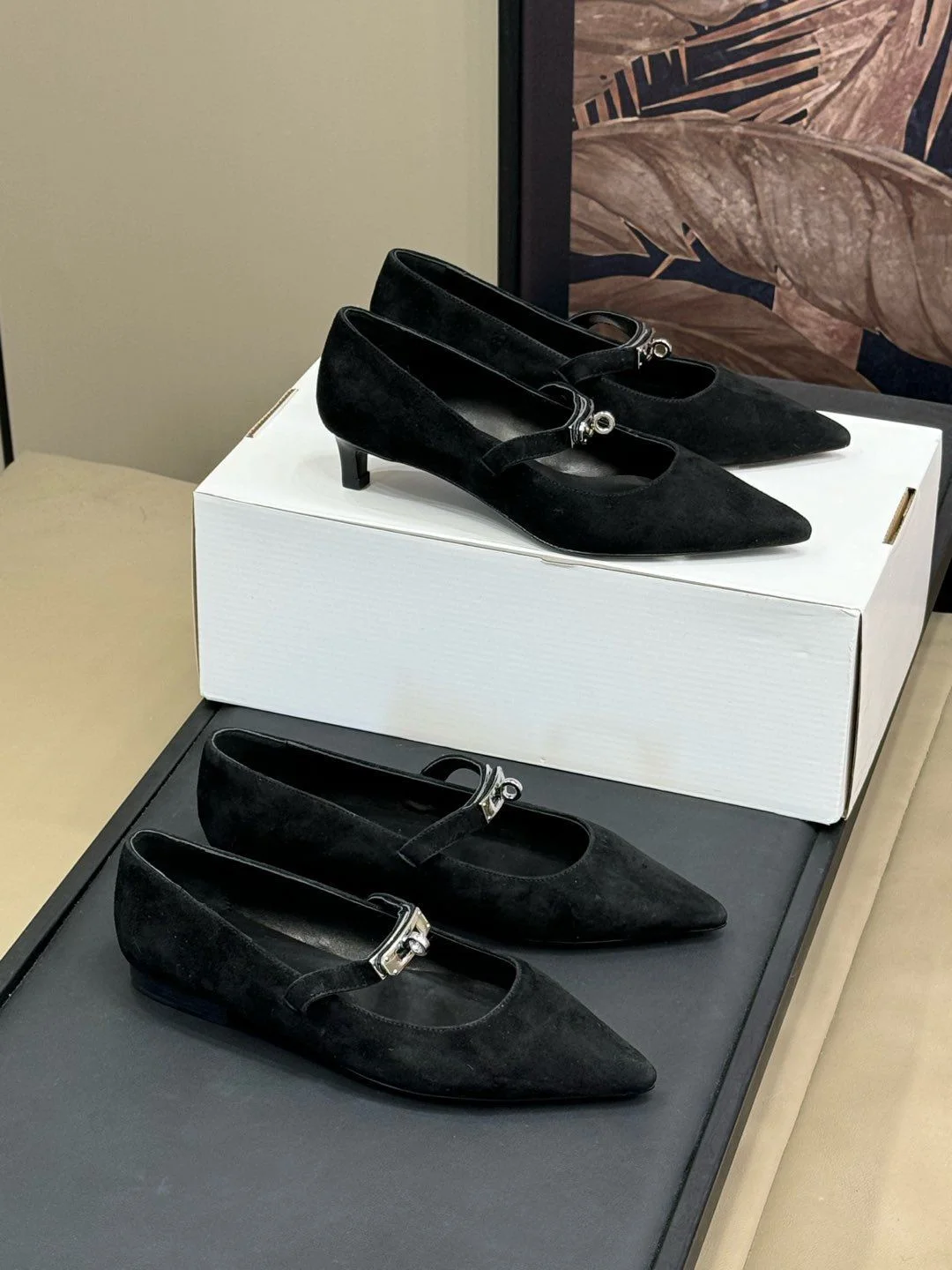 WaterResistant Hermes Heeled Shoes 26673