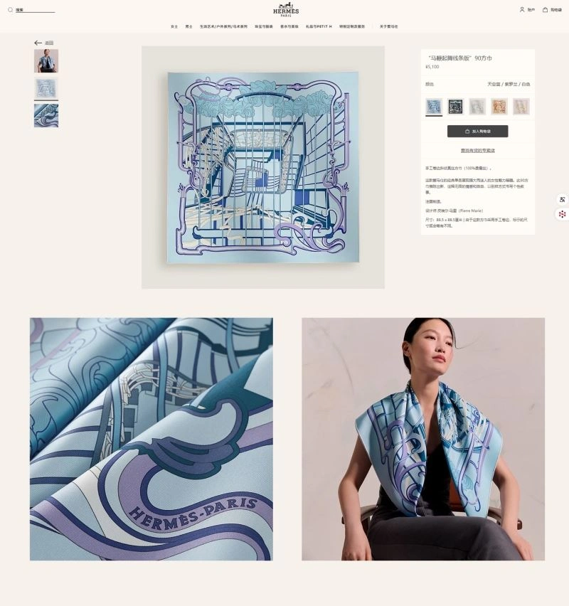 Hermes Scarf Soft 271639
