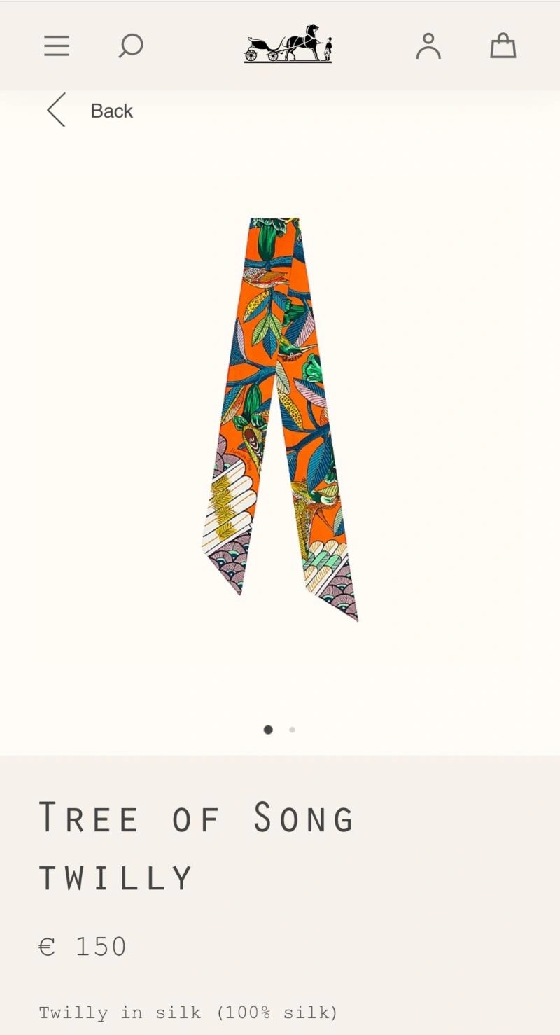 Packable Hermes Silk 272894