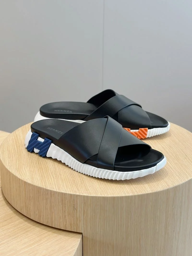 Vibrant Hermes Slippers 26158