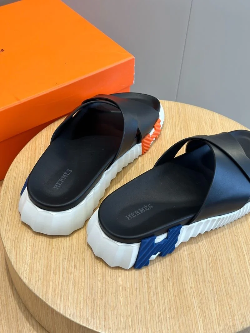 Vibrant Hermes Slippers 26158
