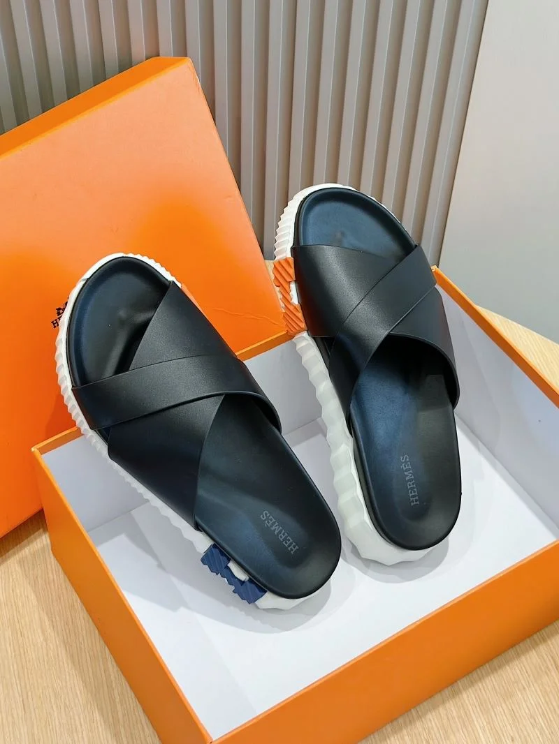 Vibrant Hermes Slippers 26158