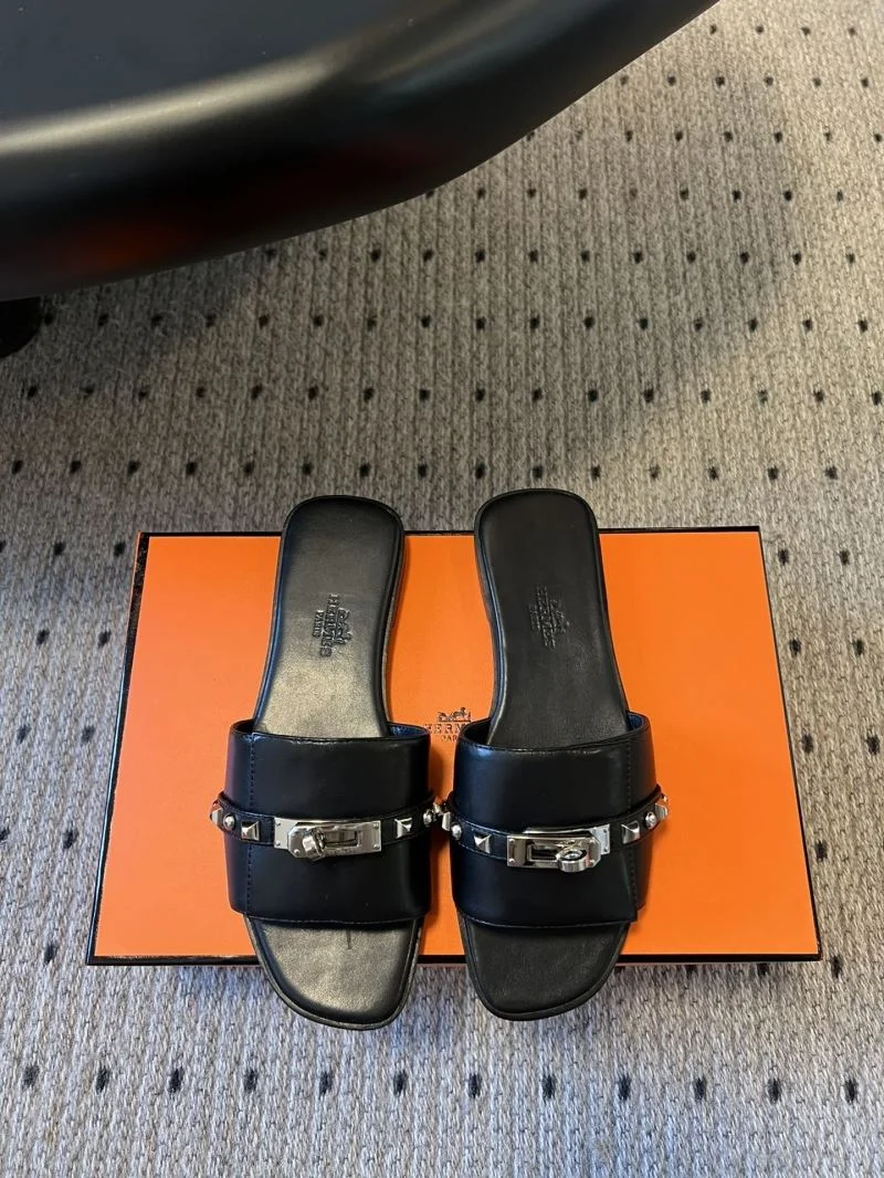 Classic Hermes Slippers 27388