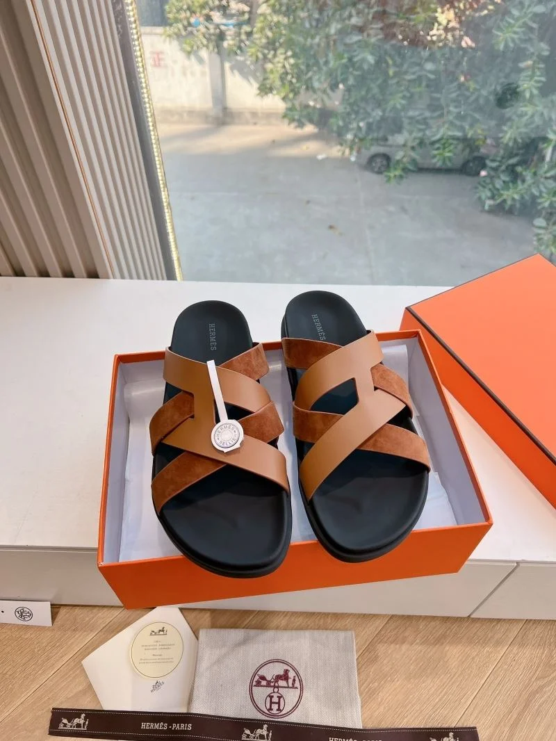 Refined Hermes Slippers 26934
