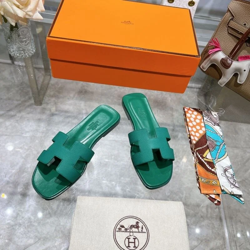 Packable Hermes Slippers 28217
