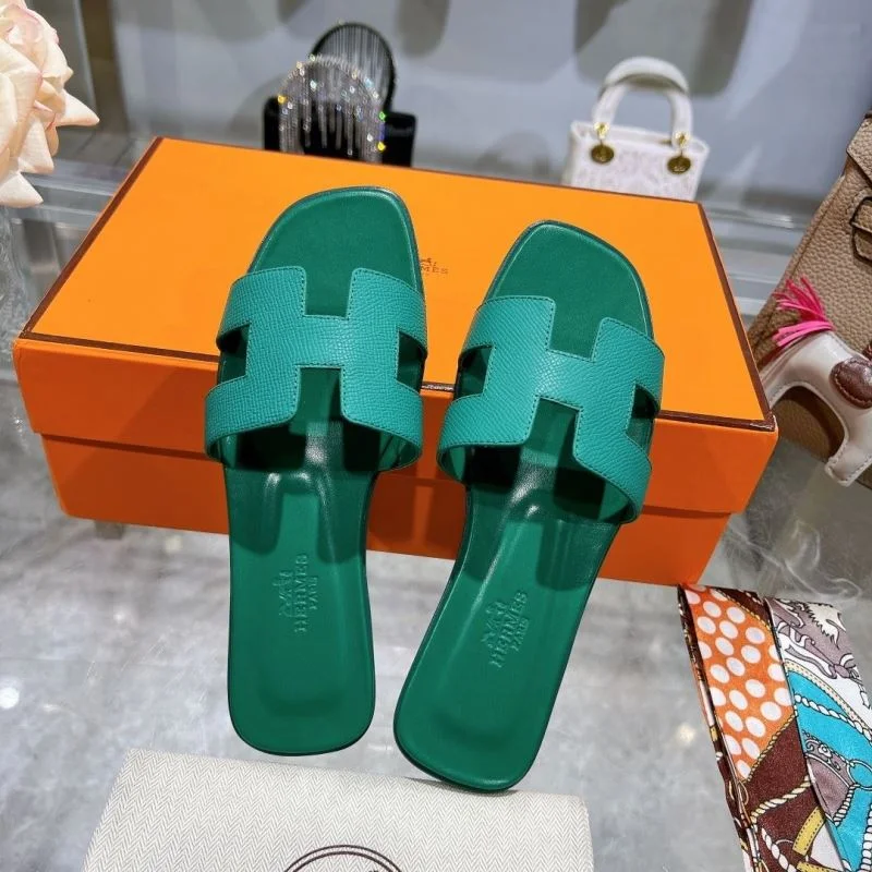 Packable Hermes Slippers 28217