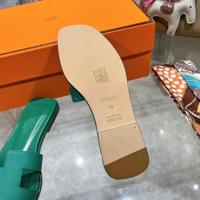 Packable Hermes Slippers 28217